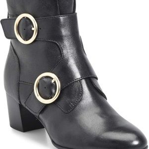 ONO Belker Black booties with buckle detail